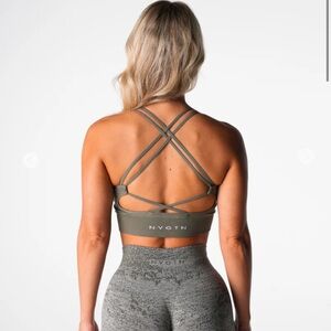 Khaki green Seamless crossback bra